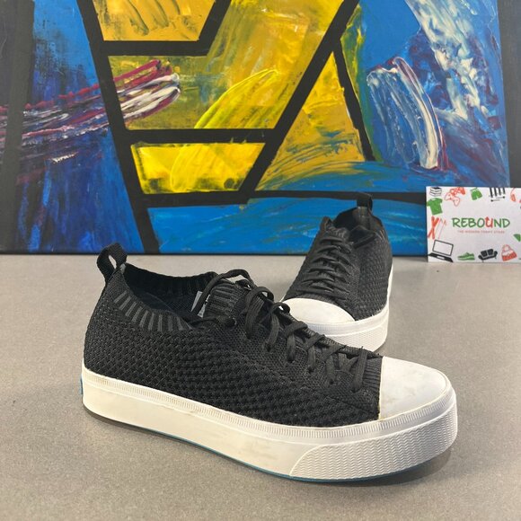 Native Jefferson 2.0 Liteknit Black Shoes – Size US 5 - Picture 1 of 5